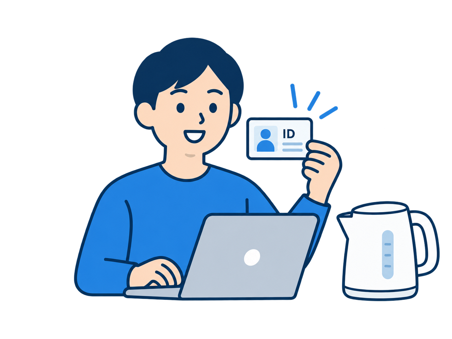 製品ごとの照会IDを発行するイラスト